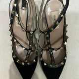 Leather Rockstud Pointed Toe Ankle Strap Sandals - Endless - UAE Rental and Resale for Women's Fashion