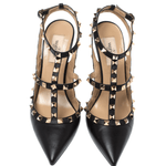 Leather Rockstud Pointed Toe Ankle Strap Sandals - Endless - UAE Rental and Resale for Women's Fashion