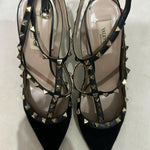 Leather Rockstud Pointed Toe Ankle Strap Sandals - Endless - UAE Rental and Resale for Women's Fashion