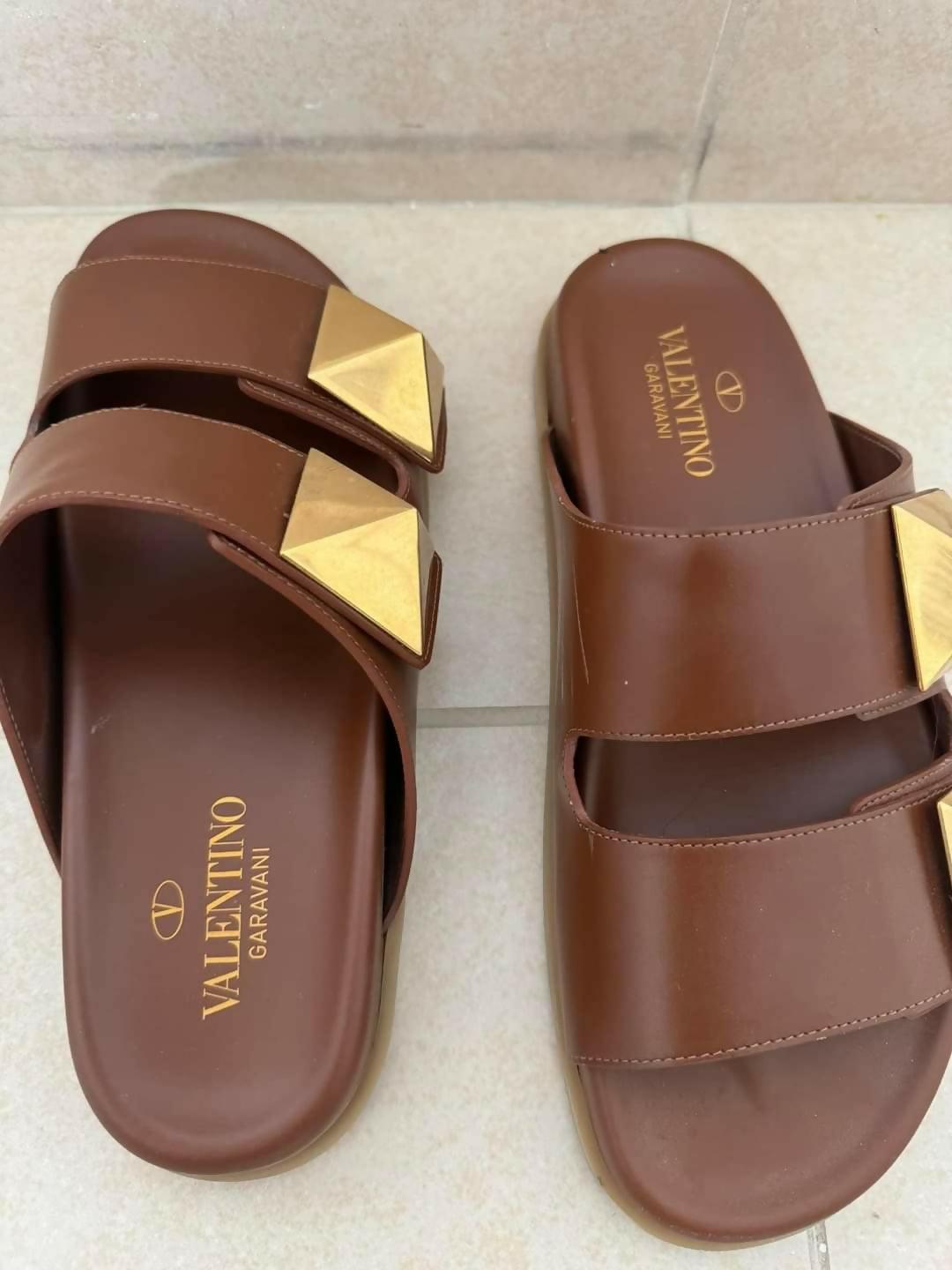 Leather Slip On Slide Sandals - Endless - UAE Rental and Resale for Women's Fashion
