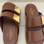 Leather Slip On Slide Sandals - Endless - UAE Rental and Resale for Women's Fashion