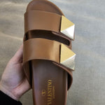 Leather Slip On Slide Sandals - Endless - UAE Rental and Resale for Women's Fashion