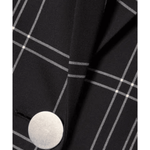 Leather-trimmed Checked Woven Blazer Windowpane - Endless - UAE Rental and Resale for Women's Fashion