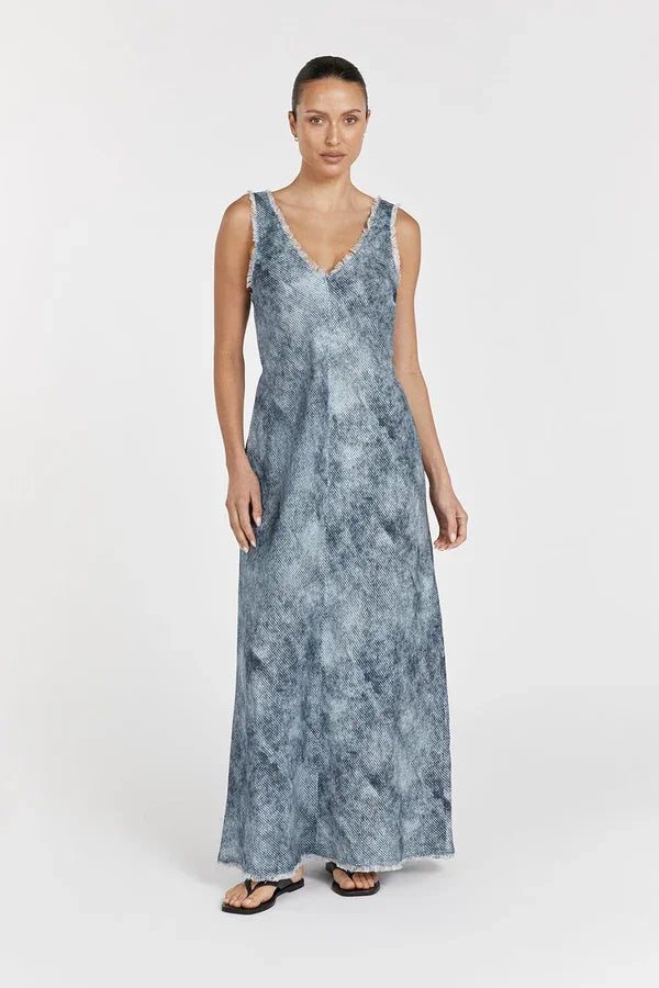 Leon Linen Vneck Slip Dress - Endless - UAE Rental and Resale for Women's Fashion