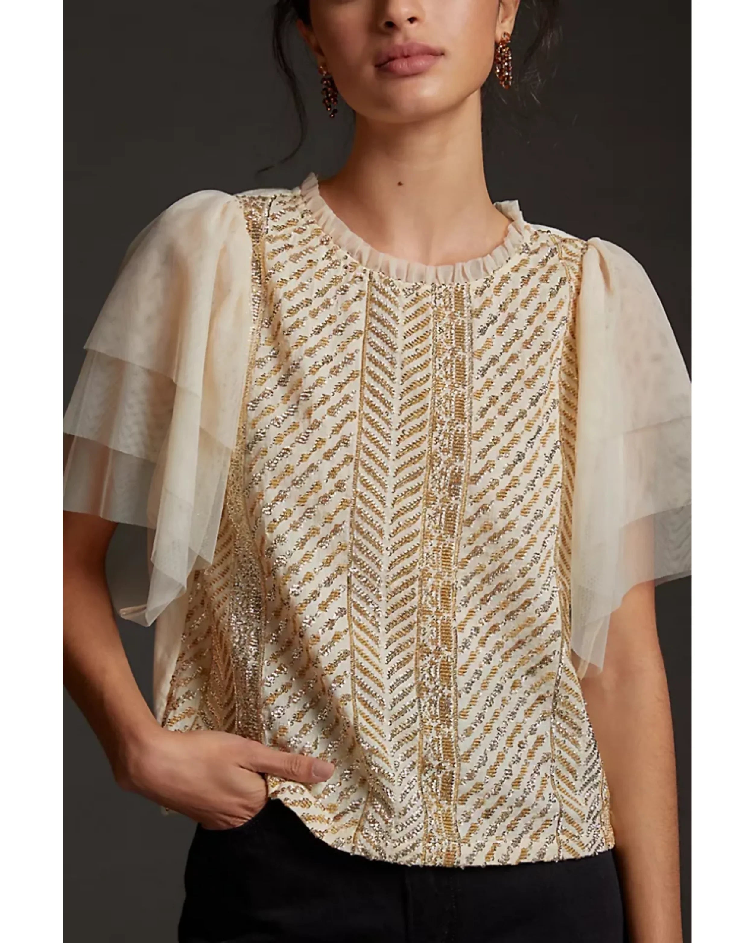 Let Me Be Sequined Embroidered Top - Endless - UAE Rental and Resale for Women's Fashion