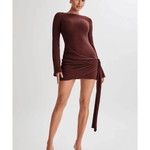 Liana Long Sleeve Knit Mini Dress - Endless - UAE Rental and Resale for Women's Fashion
