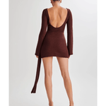 Liana Long Sleeve Knit Mini Dress - Endless - UAE Rental and Resale for Women's Fashion