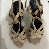 Light Beige Leather Tribute Sandals - Endless - UAE Rental and Resale for Women's Fashion