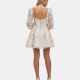 Lila Flounce Floral Broderie Dress - Endless - UAE Rental and Resale for Women's Fashion