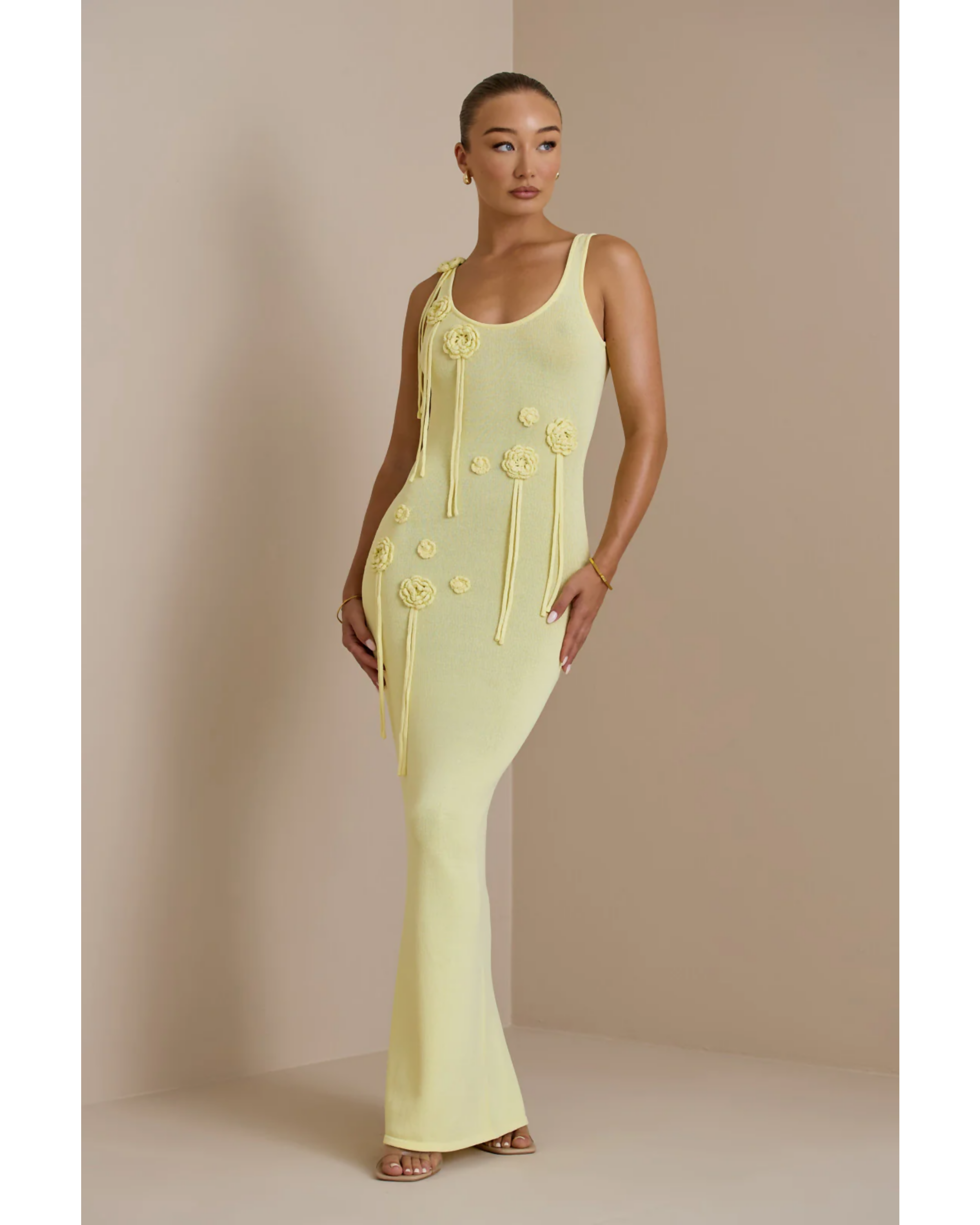 Lilly Maxi Dress Lemon - Endless - UAE Rental and Resale for Women's Fashion