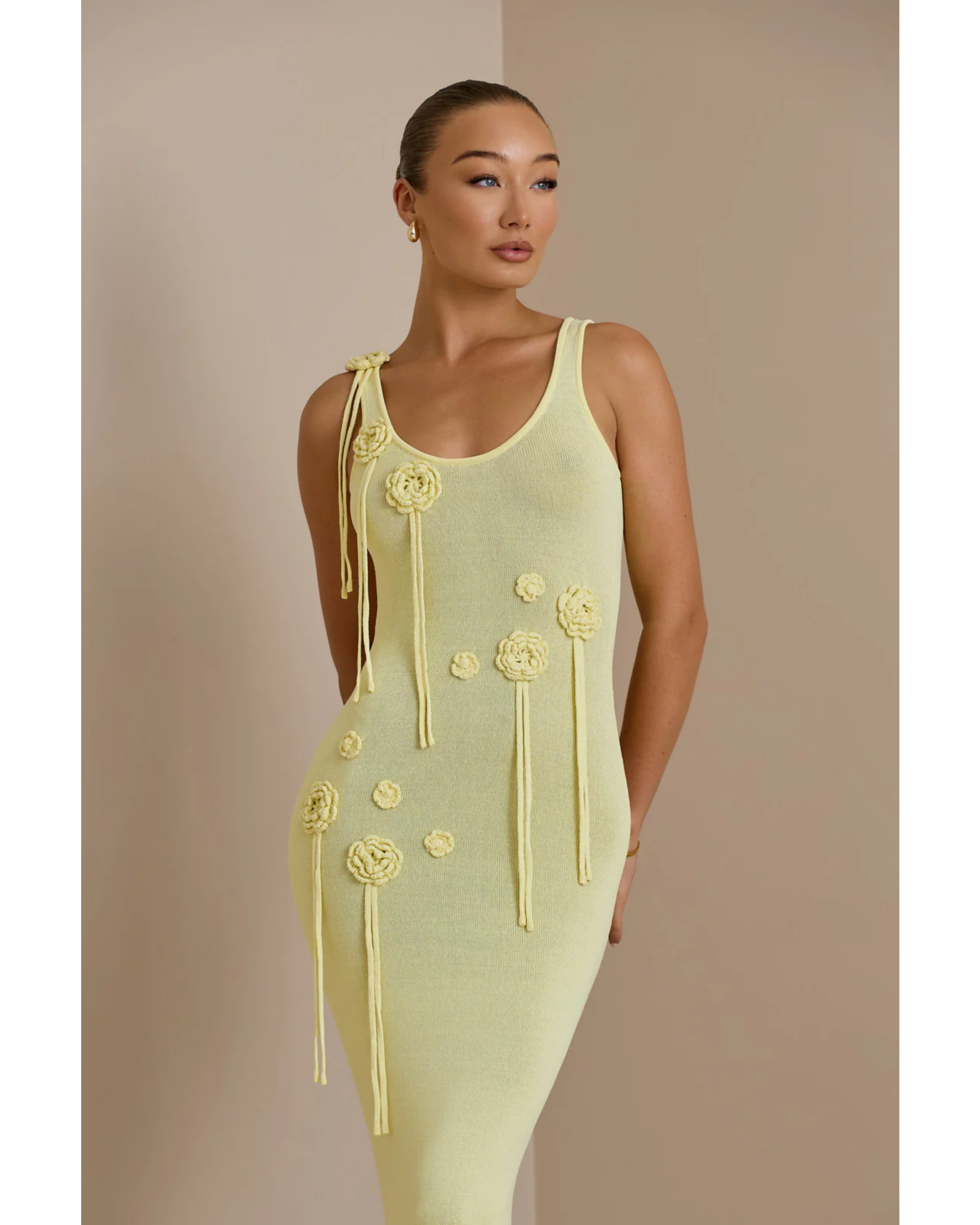 Lilly Maxi Dress Lemon - Endless - UAE Rental and Resale for Women's Fashion