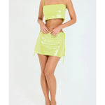 Lime Sequin Co-ord Set - Endless - UAE Rental and Resale for Women's Fashion