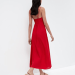 Linen Strappy Midi Dress - Endless - UAE Rental and Resale for Women's Fashion