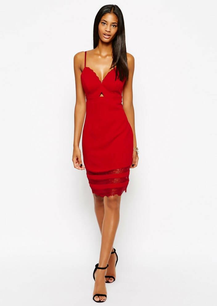 Lipsy London fitted dress with small cut out - Endless