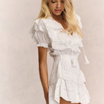 Liv Cotton Ruffled Heritage Dress - Endless - UAE Rental and Resale for Women's Fashion