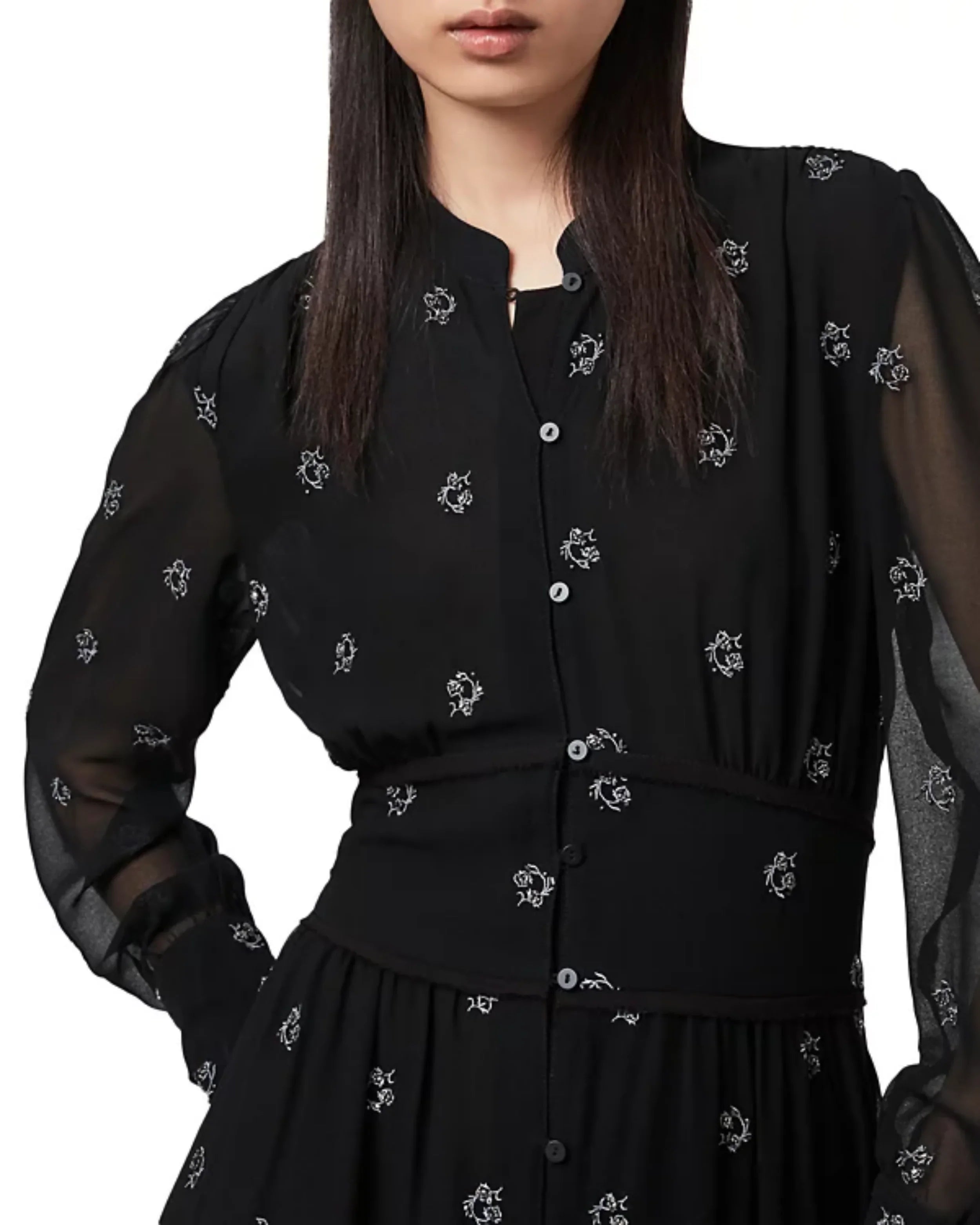 Liza Cyla Embroidered Shirt Dress - Endless - UAE Rental and Resale for Women's Fashion