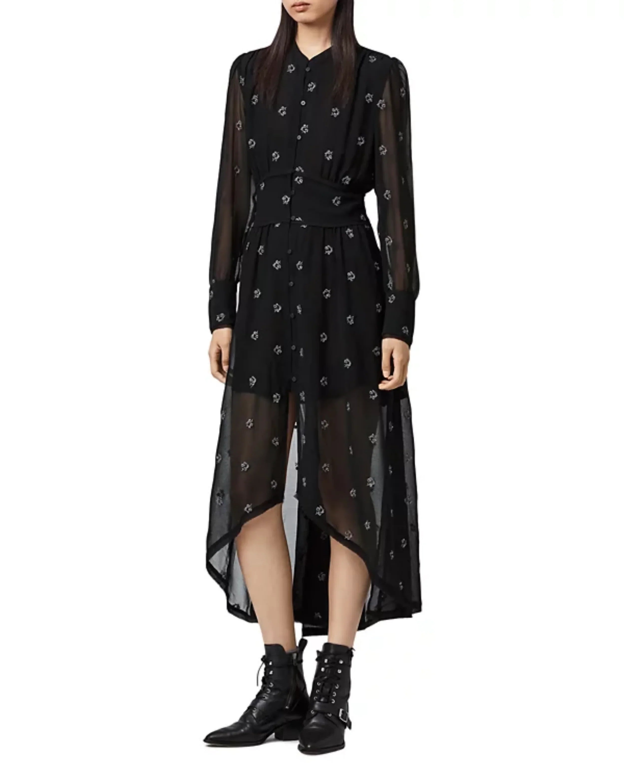 Liza Cyla Embroidered Shirt Dress - Endless - UAE Rental and Resale for Women's Fashion