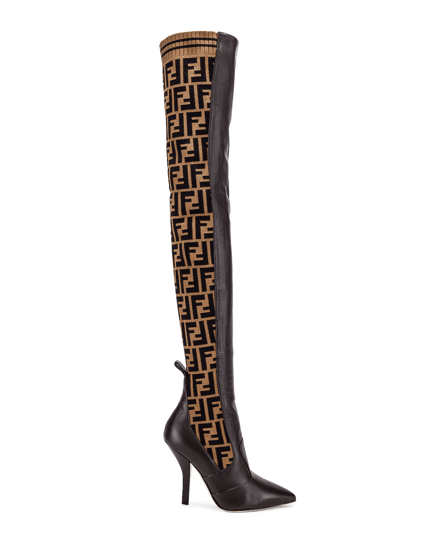 Logo Over The Knee Heel Boots - Endless