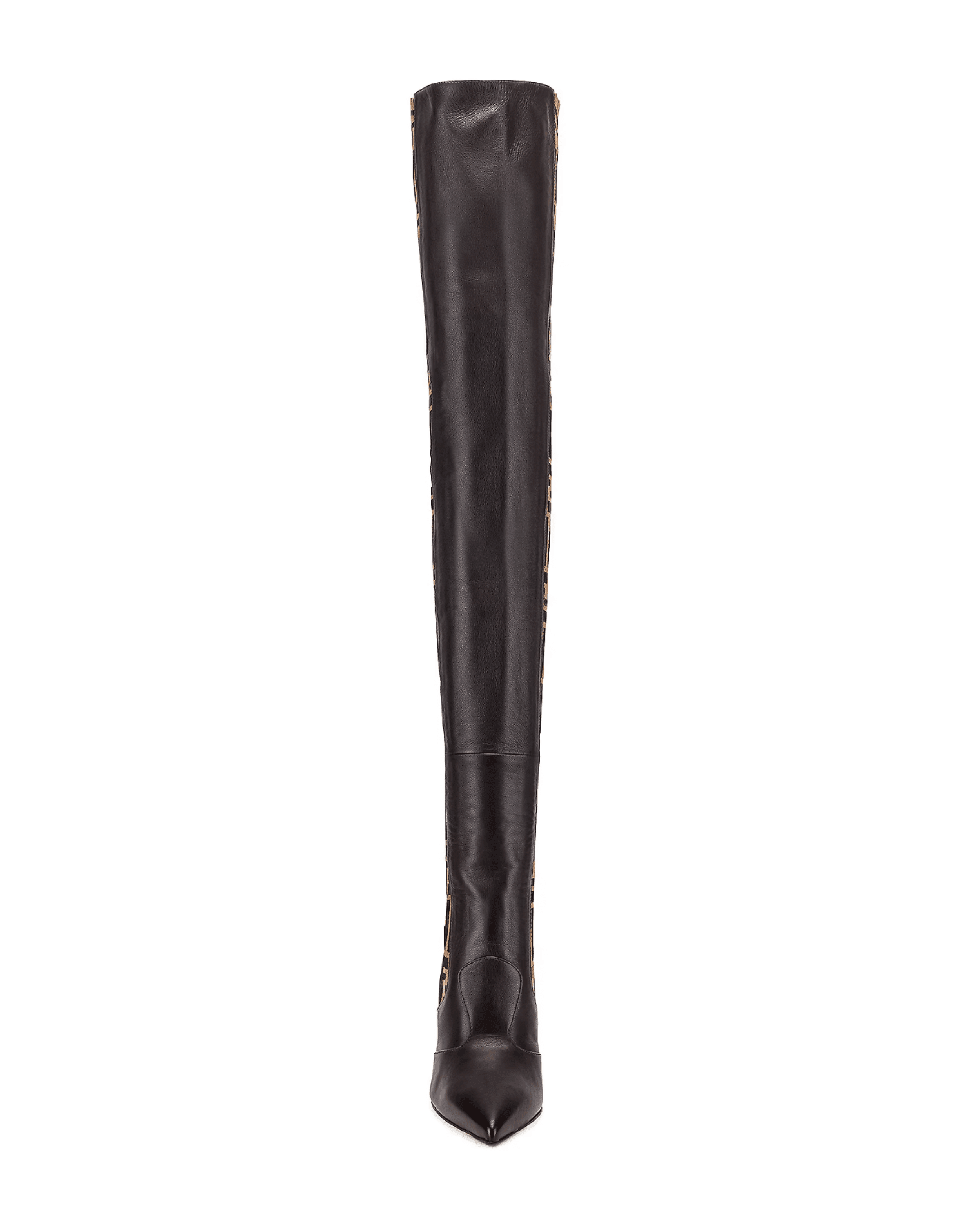 Logo Over The Knee Heel Boots - Endless - UAE Rental and Resale for Women's Fashion