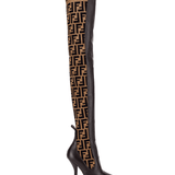 Logo Over The Knee Heel Boots - Endless - UAE Rental and Resale for Women's Fashion