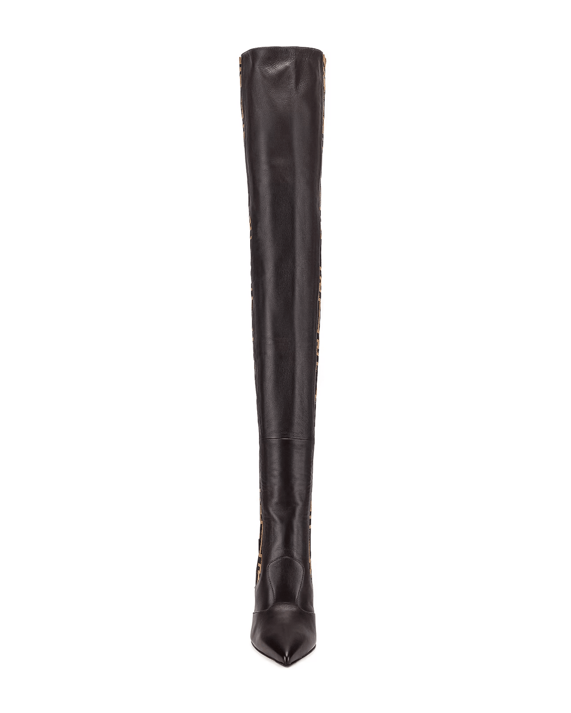 Logo Over The Knee Heel Boots - Endless