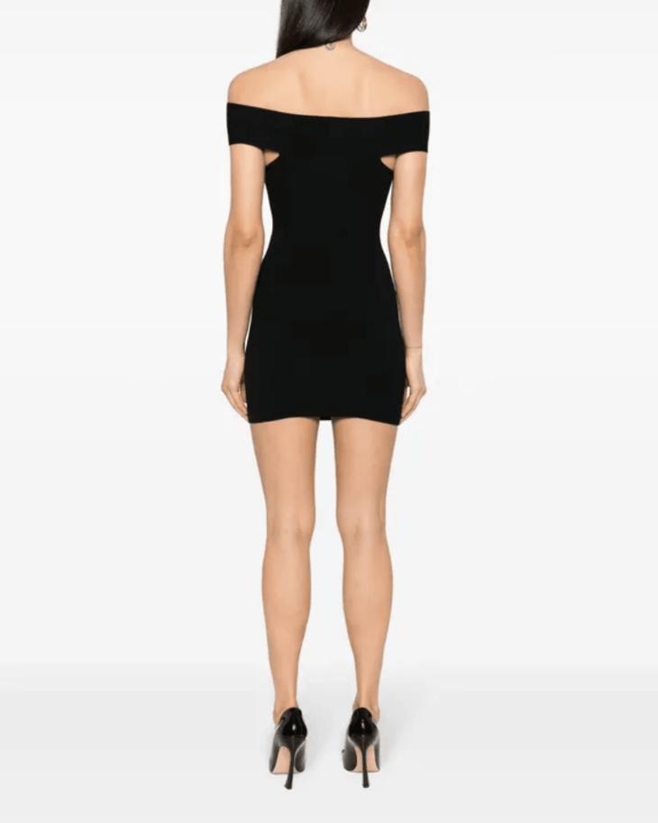 Logo-plaque Ribbed Mini Dress - Endless - UAE Rental and Resale for Women's Fashion