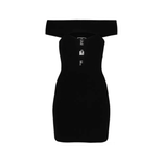 Logo-plaque Ribbed Mini Dress - Endless - UAE Rental and Resale for Women's Fashion