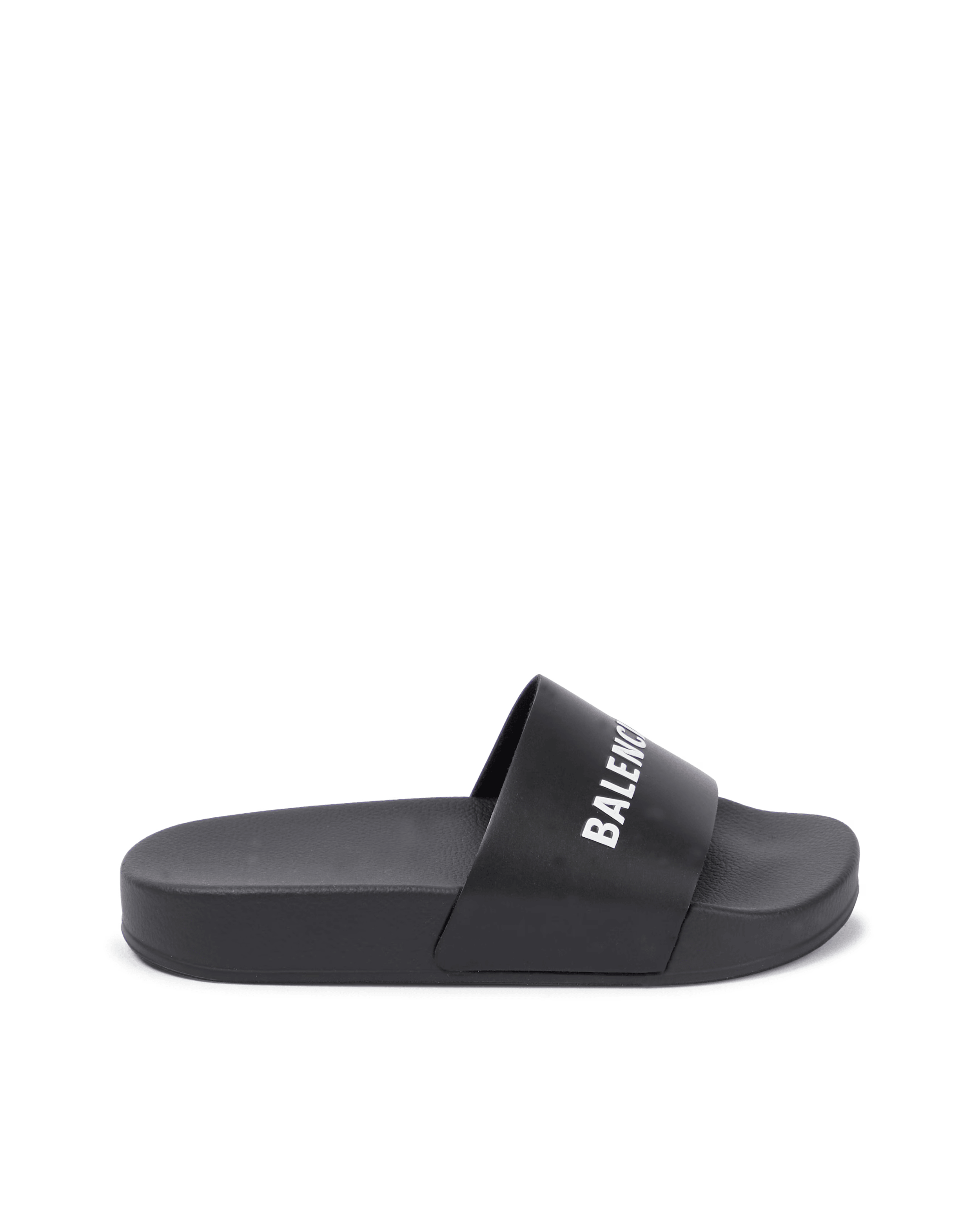 Logo Pool Slides in Black & White - Endless - UAE Rental and Resale for Women's Fashion