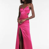Long Satin Party Dress