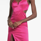 Long Satin Party Dress