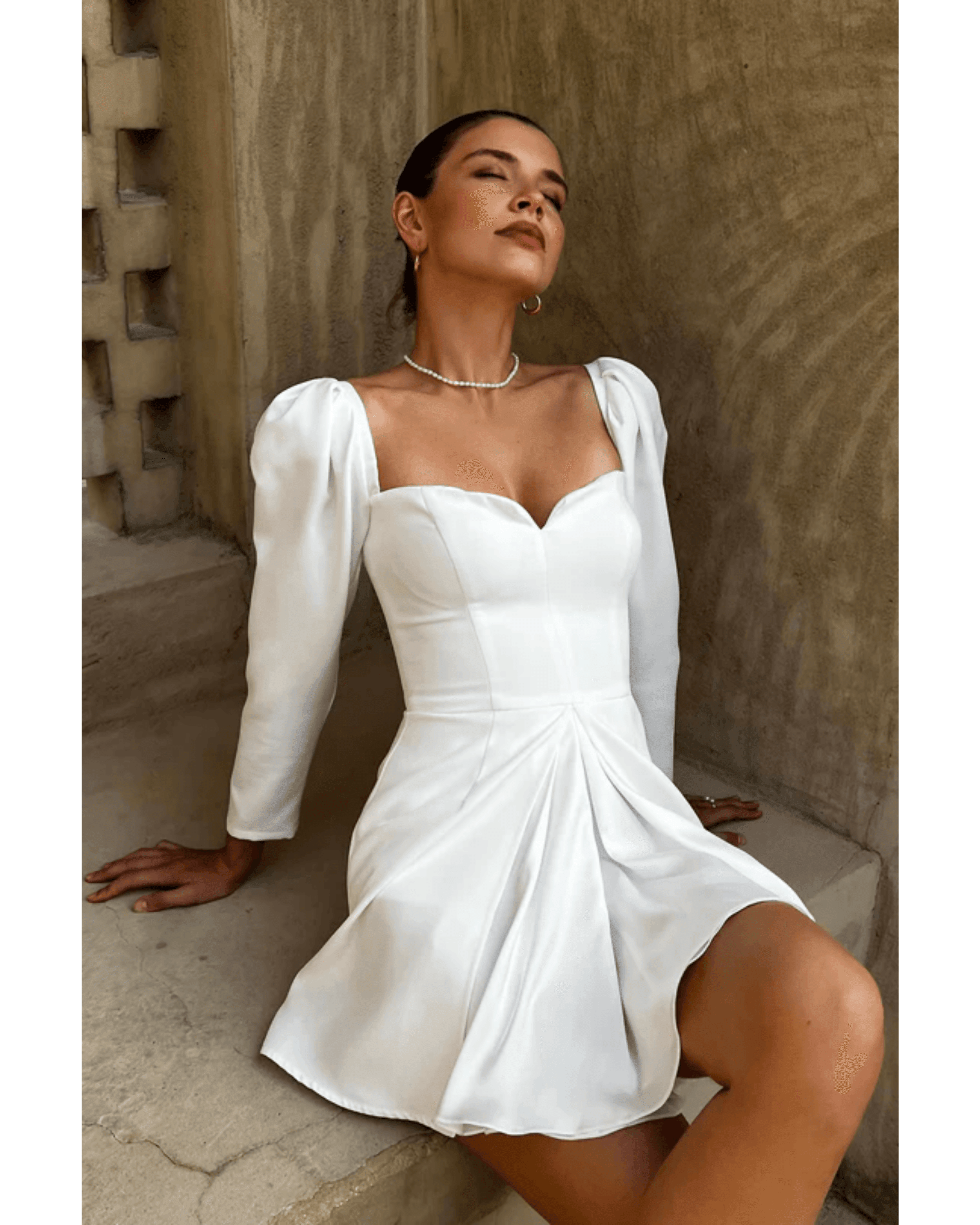 Long Sleeve A-Line Mini Dress - Endless - UAE Rental and Resale for Women's Fashion