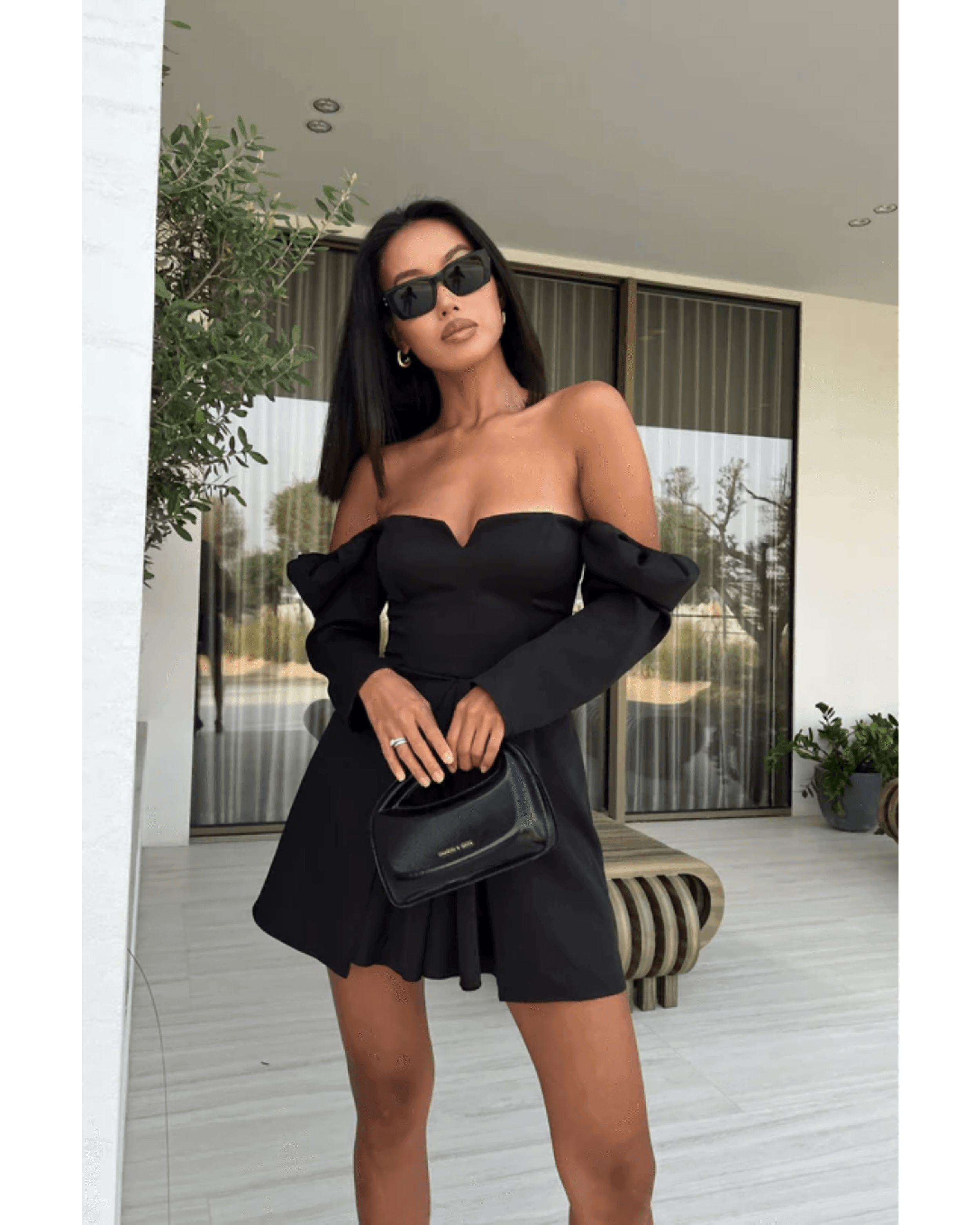 Long Sleeve A-Line Mini Dress - Endless - UAE Rental and Resale for Women's Fashion