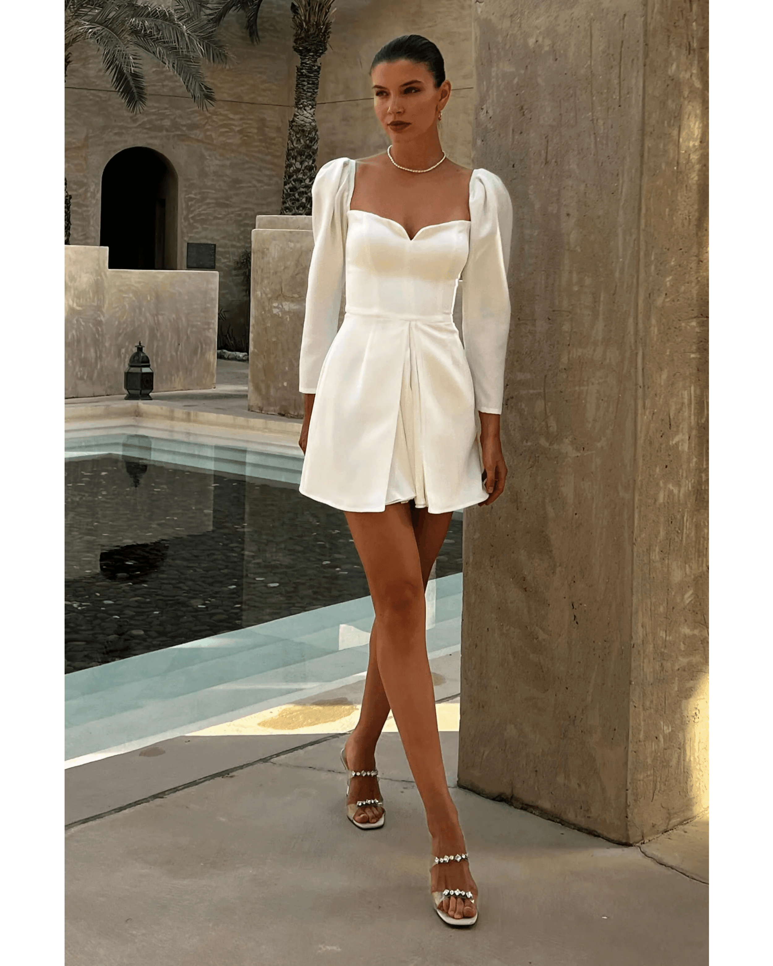 Long Sleeve A-Line Mini Dress - Endless - UAE Rental and Resale for Women's Fashion