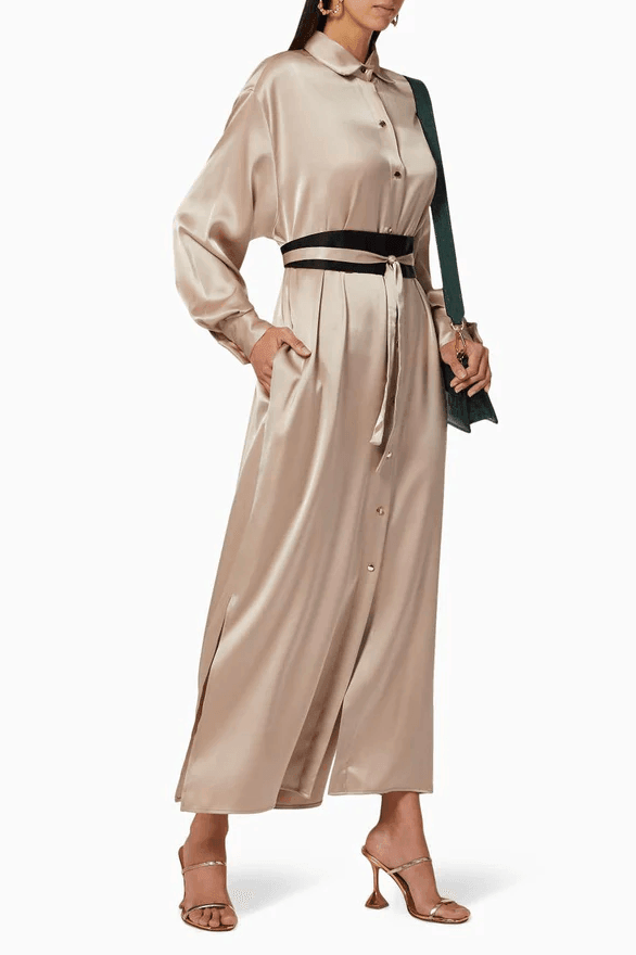 Long Sleeved Maxi Shirt Kaftan - Endless - UAE Rental and Resale for Women's Fashion