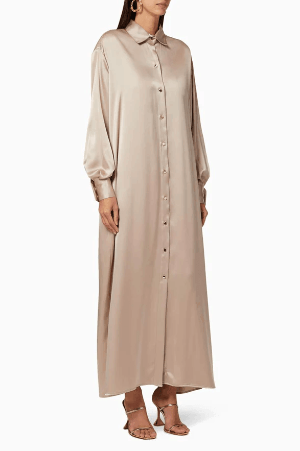 Long Sleeved Maxi Shirt Kaftan - Endless - UAE Rental and Resale for Women's Fashion