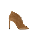 Lorna Caramel Suede Open Toe Booties - Endless - UAE Rental and Resale for Women's Fashion