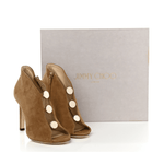 Lorna Caramel Suede Open Toe Booties - Endless - UAE Rental and Resale for Women's Fashion