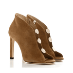 Lorna Caramel Suede Open Toe Booties - Endless - UAE Rental and Resale for Women's Fashion