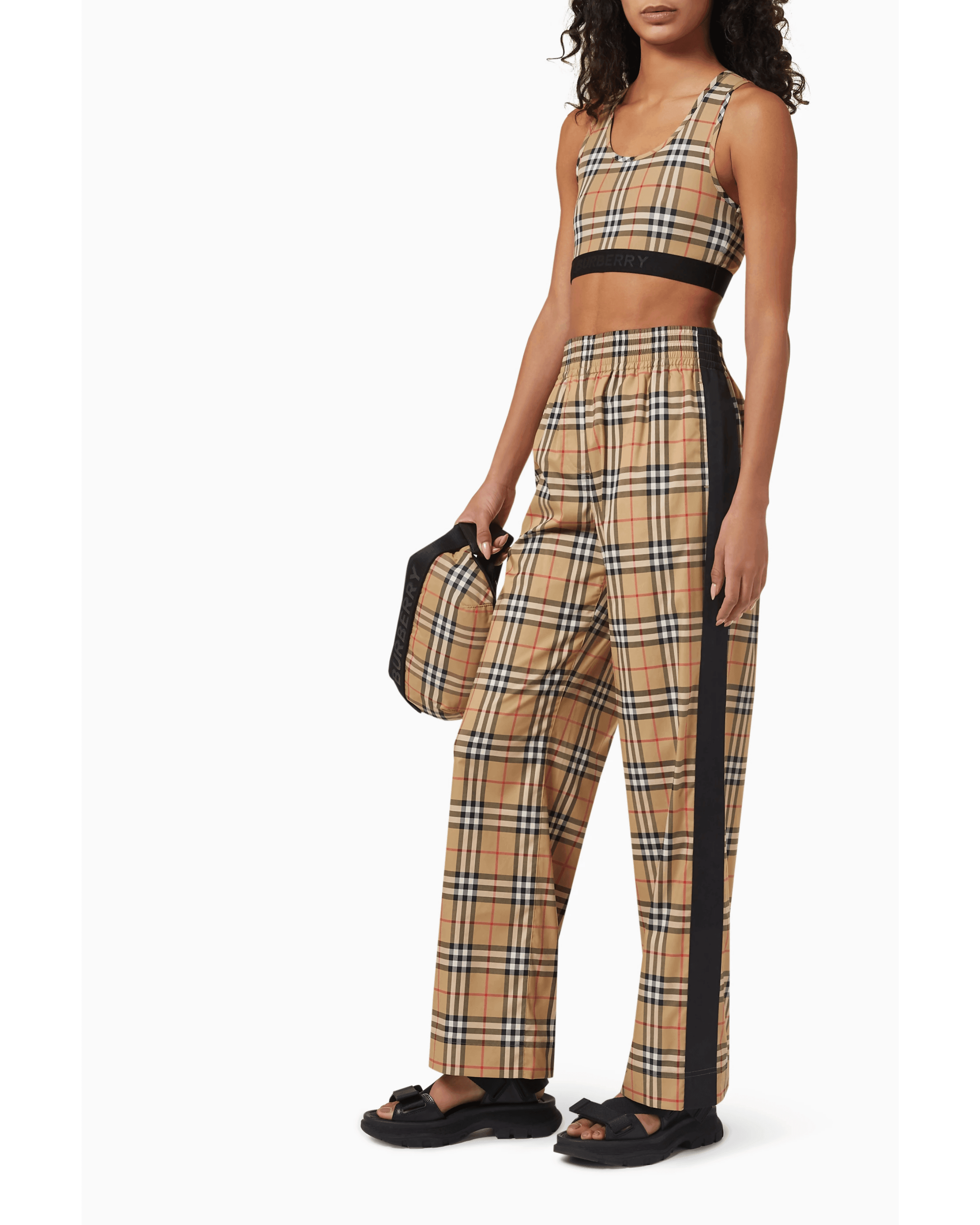 Louane Vintage Check Pants in Stretch-cotton - Endless - UAE Rental and Resale for Women's Fashion