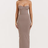 Lucia Strapless Corset Maxi Dress