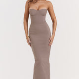 Lucia Strapless Corset Maxi Dress
