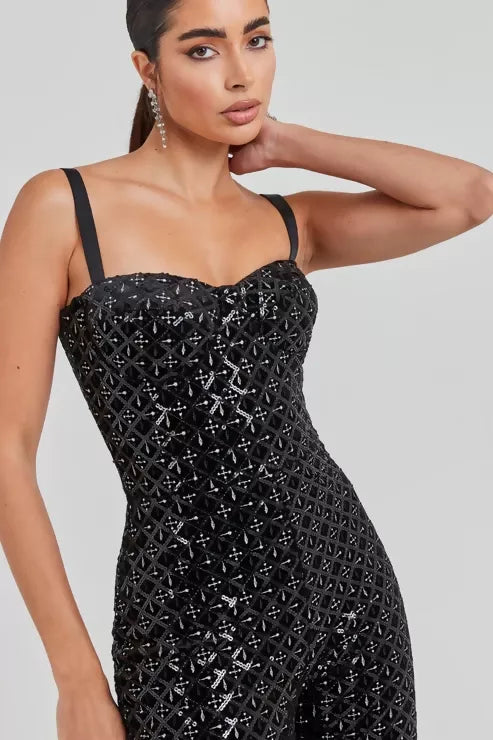 Lucinda Black Jumpsuit - Endless - UAE Rental and Resale for Women's Fashion