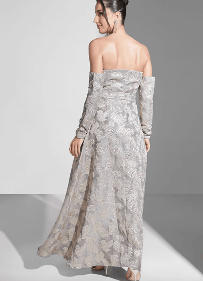 Lurex Sparkle Brocade Evening Dress - Endless