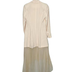 Ivory tux-style maxi dress with sheer lower panel and long sleeves — Haute Hippie | Endless UAE