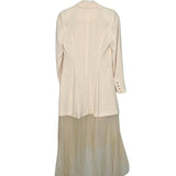Ivory tux-style maxi dress with sheer lower panel and long sleeves — Haute Hippie | Endless UAE