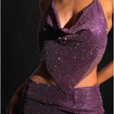 Purple Diamante Co-ord Set