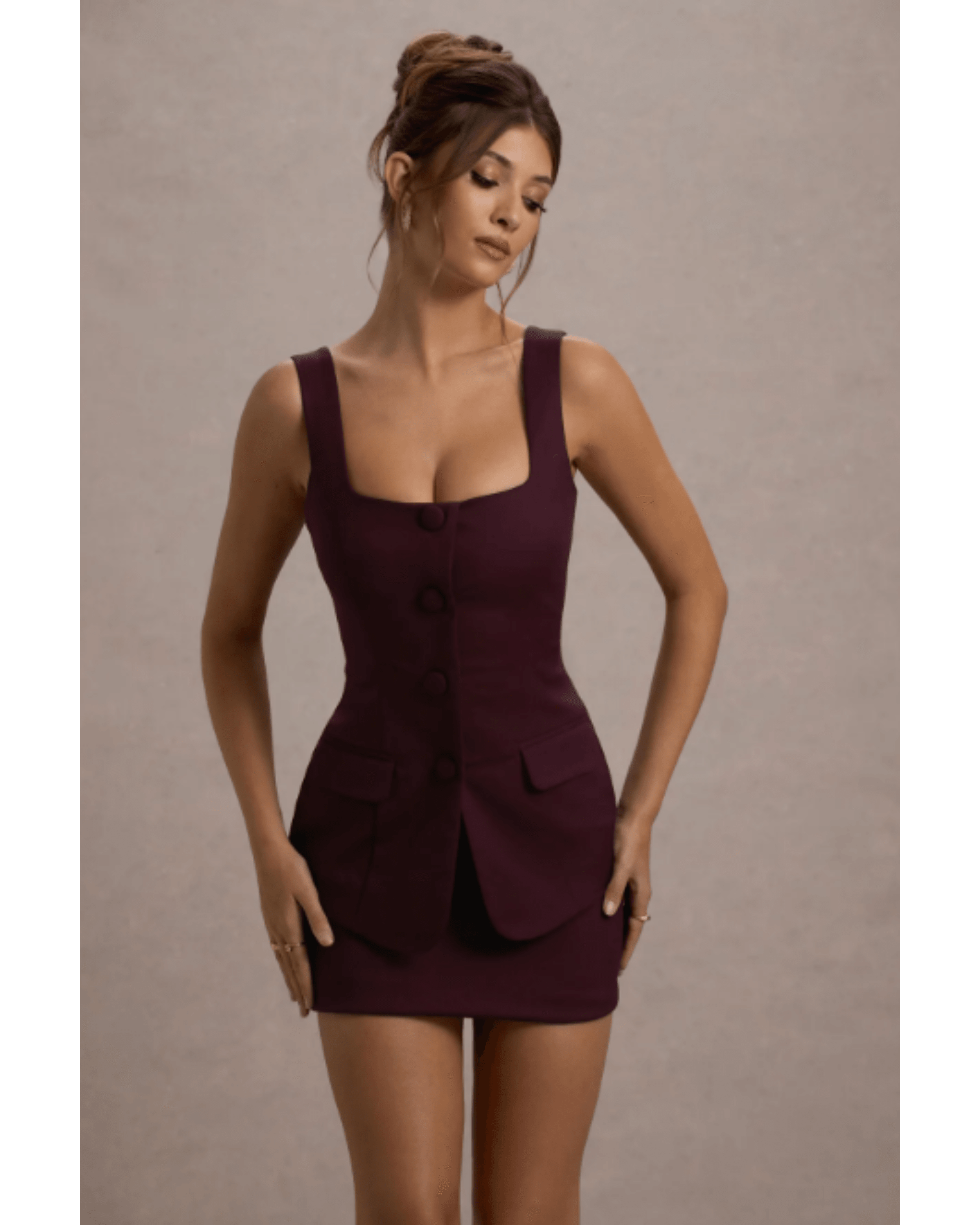 Maci Port Tailored Square-Neck Mini Dress - Endless - UAE Rental and Resale for Women's Fashion
