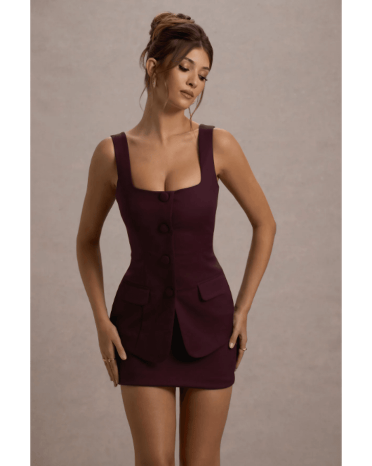 Maci Port Tailored Square-Neck Mini Dress - Endless - UAE Rental and Resale for Women's Fashion