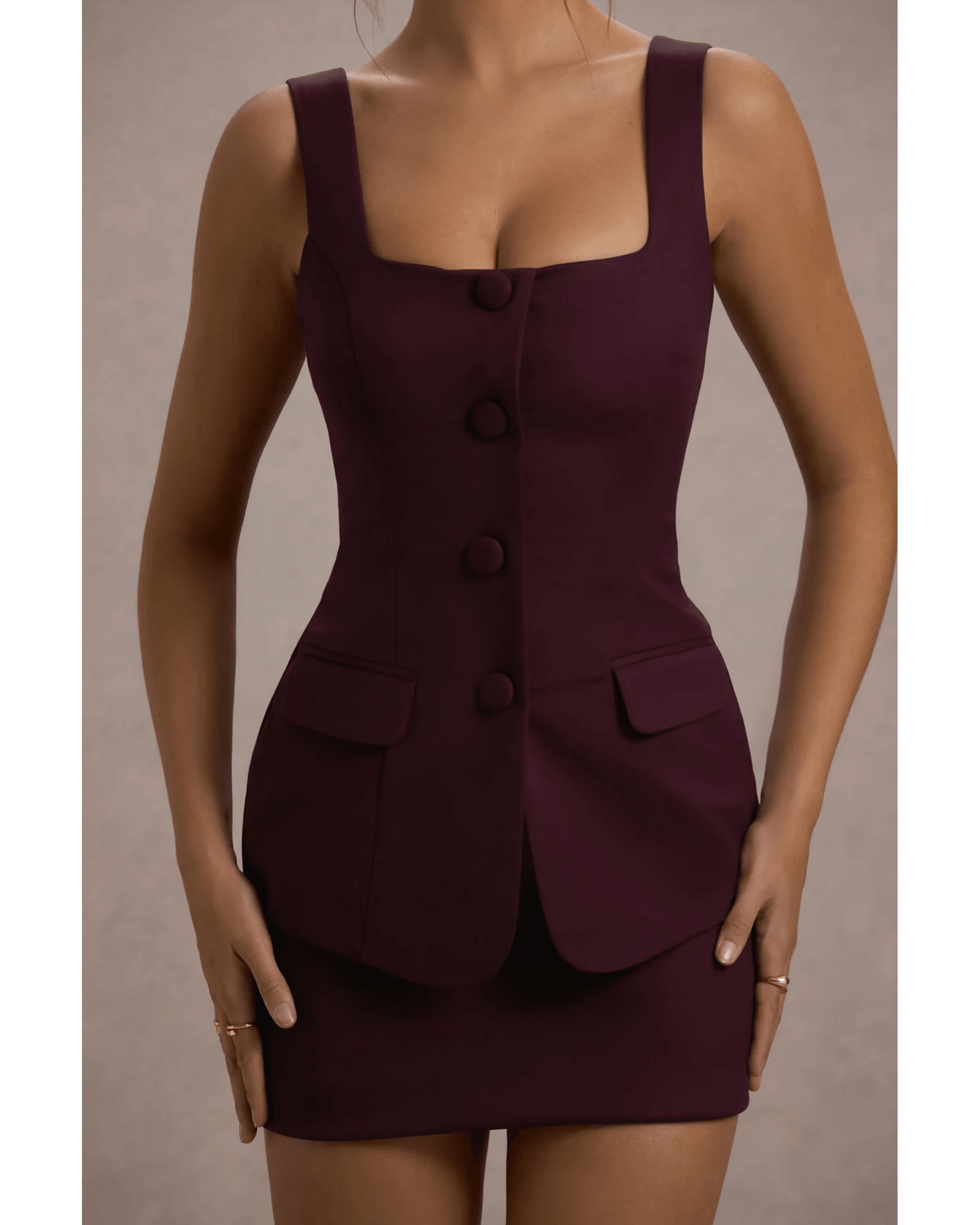 Maci Port Tailored Square-Neck Mini Dress - Endless - UAE Rental and Resale for Women's Fashion