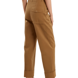Camel chinos with back pocket detail and rolled cuffs, rear view — Acne Studios | Endless UAE